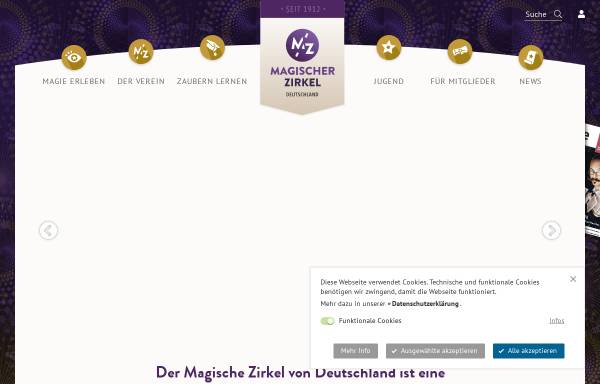 Vorschau von www.mzvd.de, Magischer Zirkel von Deutschland e.V.