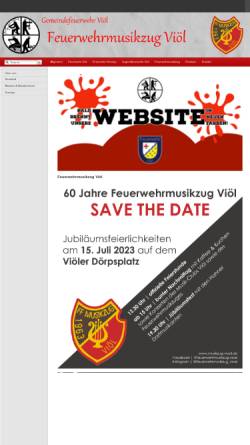 Vorschau der mobilen Webseite www.musikzug-vioel.de, Musikzug der Feuerwehr Viöl