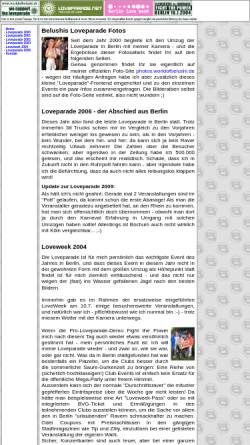 Vorschau der mobilen Webseite loveparade.worldofbelushi.de, Belushis Loveparade Fotos