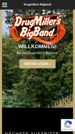 Vorschau der mobilen Webseite www.drugmillers-bigband.de, Drugmiller's Bigband