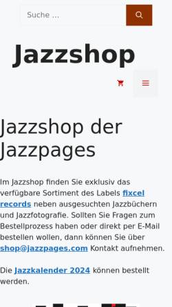 Vorschau der mobilen Webseite www.metropoljazz.de, Metropoljazz