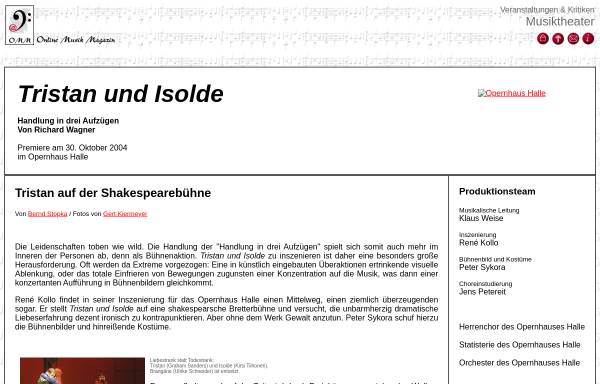 Vorschau von www.omm.de, Tristan und Isolde, Halle - Omn.de