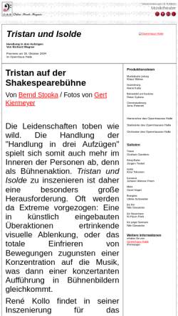 Vorschau der mobilen Webseite www.omm.de, Tristan und Isolde, Halle - Omn.de