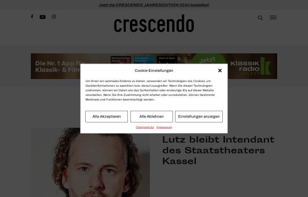 Vorschau von www.crescendo.de, crescendo - das Klassikmagazin