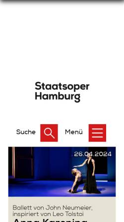 Vorschau der mobilen Webseite www.staatsoper-hamburg.de, Staatsoper Hamburg