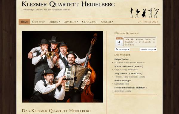 Vorschau von www.klezmerquartett.de, Klezmer Quartett Heidelberg