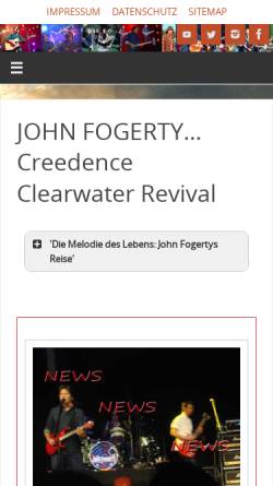 Vorschau der mobilen Webseite www.fogerty.de, Fogerty, John