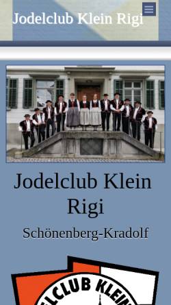 Vorschau der mobilen Webseite www.jodelclub-kleinrigi.ch, Jodelclub Klein Rigi Schönenberg-Kradolf