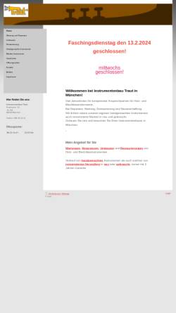 Vorschau der mobilen Webseite www.musik-traut.de, Instrumentenbau Traut