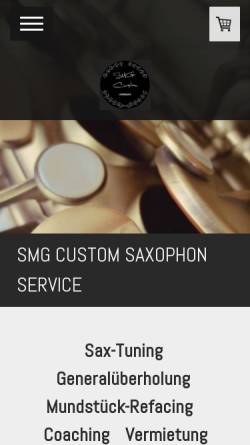 Vorschau der mobilen Webseite www.smg-custom.com, SMG Custom Saxophon Service