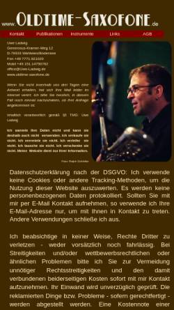 Vorschau der mobilen Webseite www.uwe-ladwig.de, Ladwig's Oldtime Saxophone