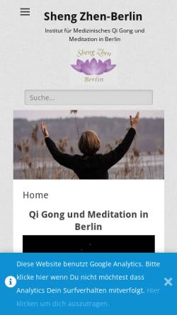 Vorschau der mobilen Webseite shengzhen-berlin.org, Institut für Medizinisches Qi Gong und Meditation