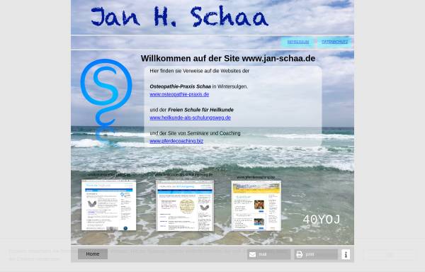 Vorschau von www.jan-schaa.de, Jan Schaa - Osteopathische Praxis