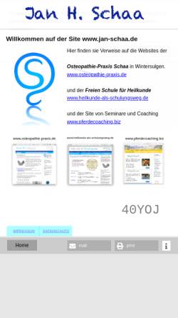 Vorschau der mobilen Webseite www.jan-schaa.de, Jan Schaa - Osteopathische Praxis
