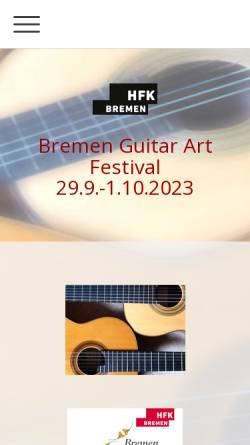 Vorschau der mobilen Webseite bremenguitarart.hfk-bremen.de, bremen guitar art