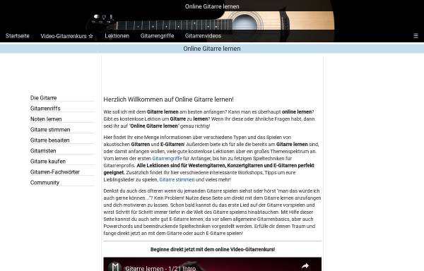 Vorschau von www.onlinegitarrelernen.de, Online Gitarre lernen
