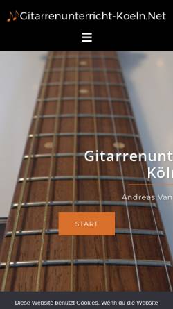 Vorschau der mobilen Webseite www.gitarrenunterricht-koeln.net, Vandenhoff, Andreas