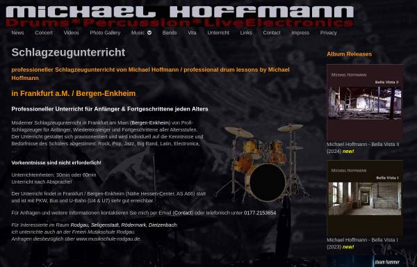 Vorschau von schlagzeugunterricht.michael-hoffmann.info, Hoffmann, Michael
