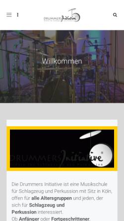 Vorschau der mobilen Webseite www.drummers-initiative.de, Drummers Initiative