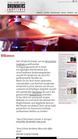 Vorschau der mobilen Webseite www.drummers-institute.com, Drummers Institute - Düsseldorf