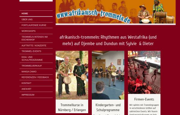 Vorschau von www.afrikanisch-trommeln.de, Afrikanisches Trommeln