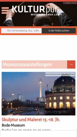 Vorschau der mobilen Webseite www.kulturpur.de, KulturPur