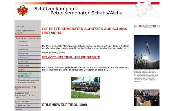 Vorschau von www.kemenaterschuetzen.com, Schützenkompanie Peter Kemenater Schabs