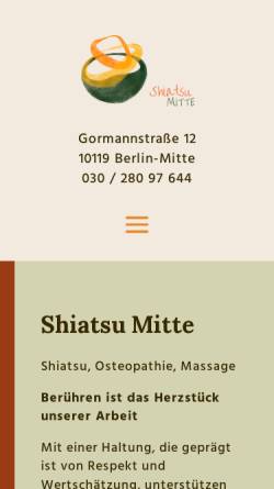 Vorschau der mobilen Webseite www.shiatsu-mitte.de, Shiatsu-Mitte