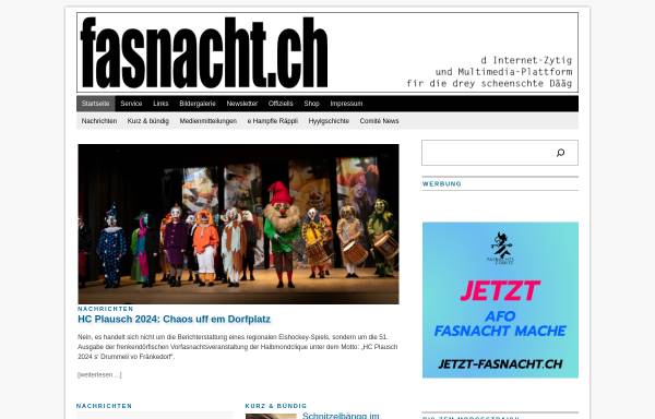 Vorschau von www.fasnacht.ch, Basler Fasnacht Online
