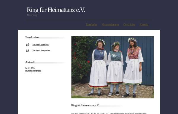 Vorschau von www.heimattanz.de, Ring für Heimattanz e.V. - Hamburg