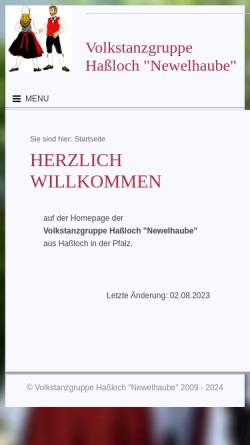 Vorschau der mobilen Webseite www.newelhaube-hassloch.de, Newelhaube