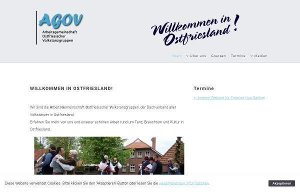 Vorschau von www.ostfriesischer-volkstanz.de, Arbeitsgemeinschaft Ostfriesischer Volkstanzgruppen (AGOV)