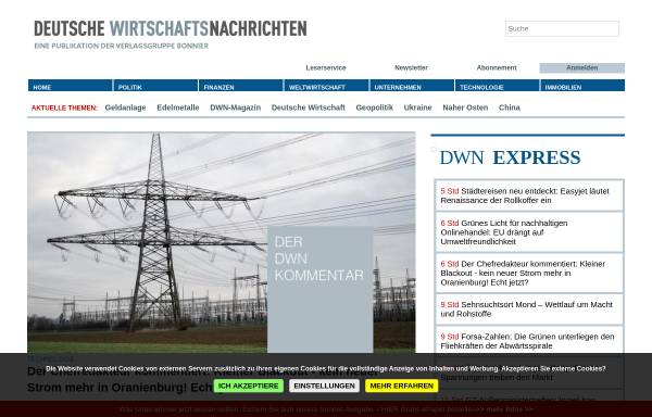 Vorschau von deutsche-wirtschafts-nachrichten.de, Deutsche Wirtschafts Nachrichten
