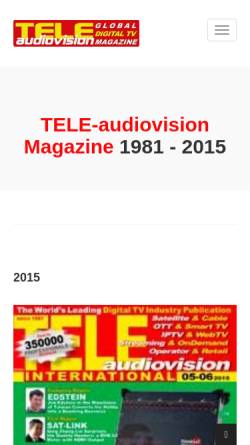 Vorschau der mobilen Webseite tele-audiovision.com, TELE-Audiovision Magazine