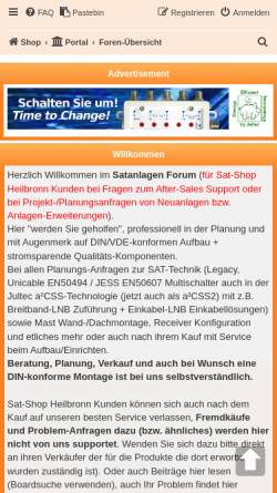 Vorschau der mobilen Webseite www.satanlagenforum.de, Satanlagen Forum