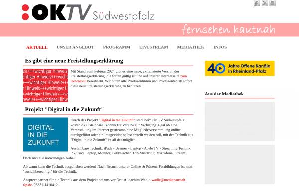 Vorschau von www.oktv-suedwestpfalz.de, OKTV Südwestpfalz