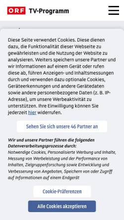 Vorschau der mobilen Webseite tv.orf.at, Österreichischer Rundfunk