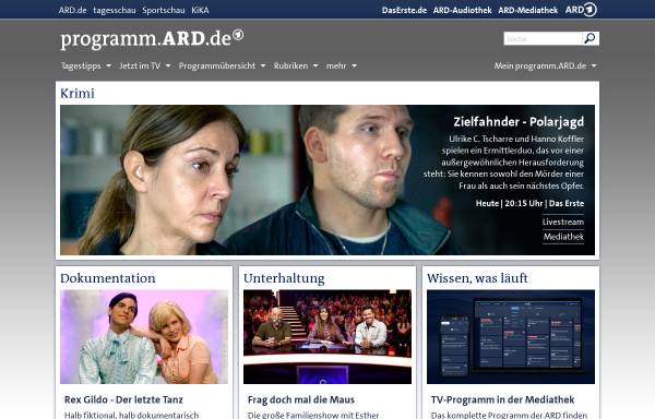 Vorschau von programm.ard.de, Programm.ARD.de