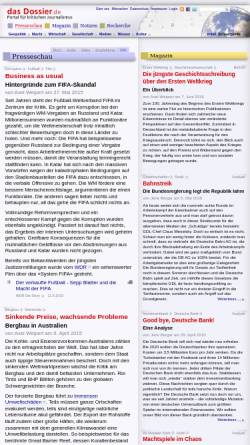 Vorschau der mobilen Webseite www.dasdossier.de, Das Dossier | Portal für kritischen Journalismus