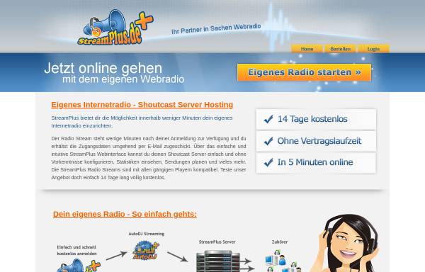 Vorschau von www.streamplus.de, Streamplus.de - Xenoel Internet Services GmbH