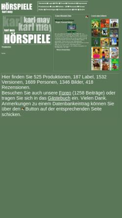 Vorschau der mobilen Webseite www.karl-may-hoerspiele.info, Karl-May-Hörspiele