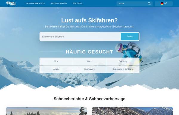 Vorschau von www.skiinfo.de, Skiinfo