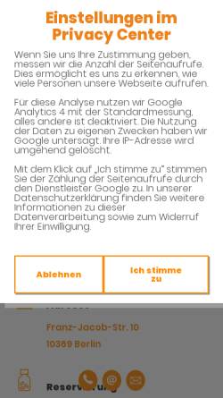Vorschau der mobilen Webseite www.apotheke-am-fennpfuhl.de, Apotheke am Fennpfuhl