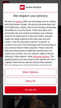 Vorschau der mobilen Webseite klatsch-tratsch.de, Klatsch-tratsch.de