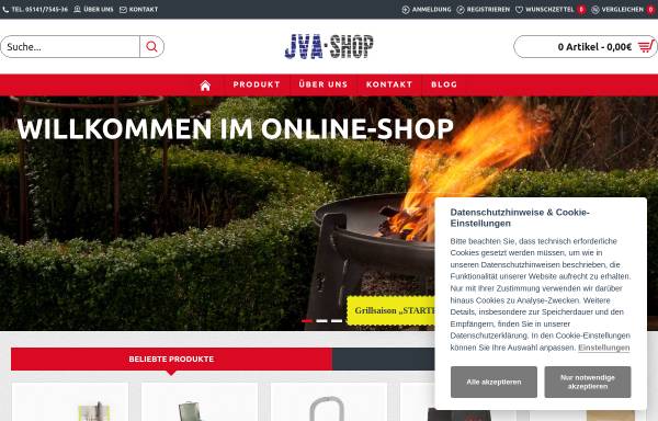 Vorschau von jva-shop.de, Justizvollzugsarbeitsverwaltung des Landes Niedersachsen (JVAV)