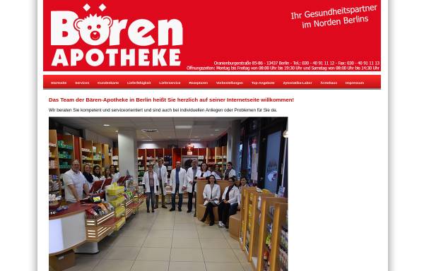 Vorschau von www.baeren-apotheke-berlin.de, Bären-Apotheke