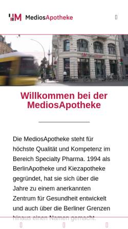 Vorschau der mobilen Webseite www.berlinapotheke.de, Berlin-Apotheke