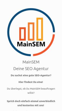 Vorschau der mobilen Webseite mainsem.de, MainSEM