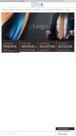 Vorschau der mobilen Webseite www.sournois-krawatten.de, Sournois, Manfred Schleicher