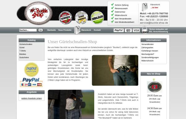 Vorschau von www.buckle-shop.de, Buckle-Shop Heike Gerling